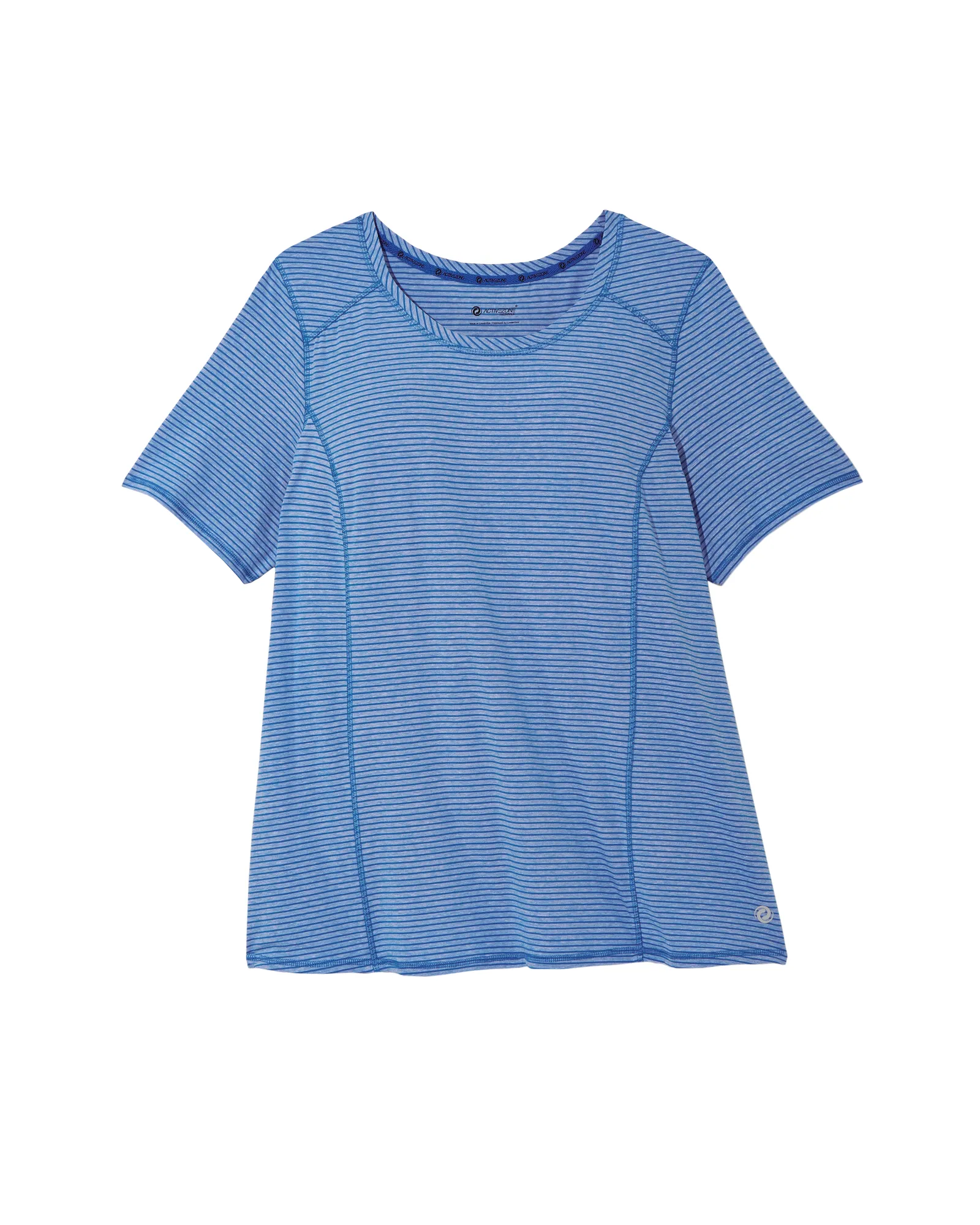 Fleur Tee | Azure Blue / White