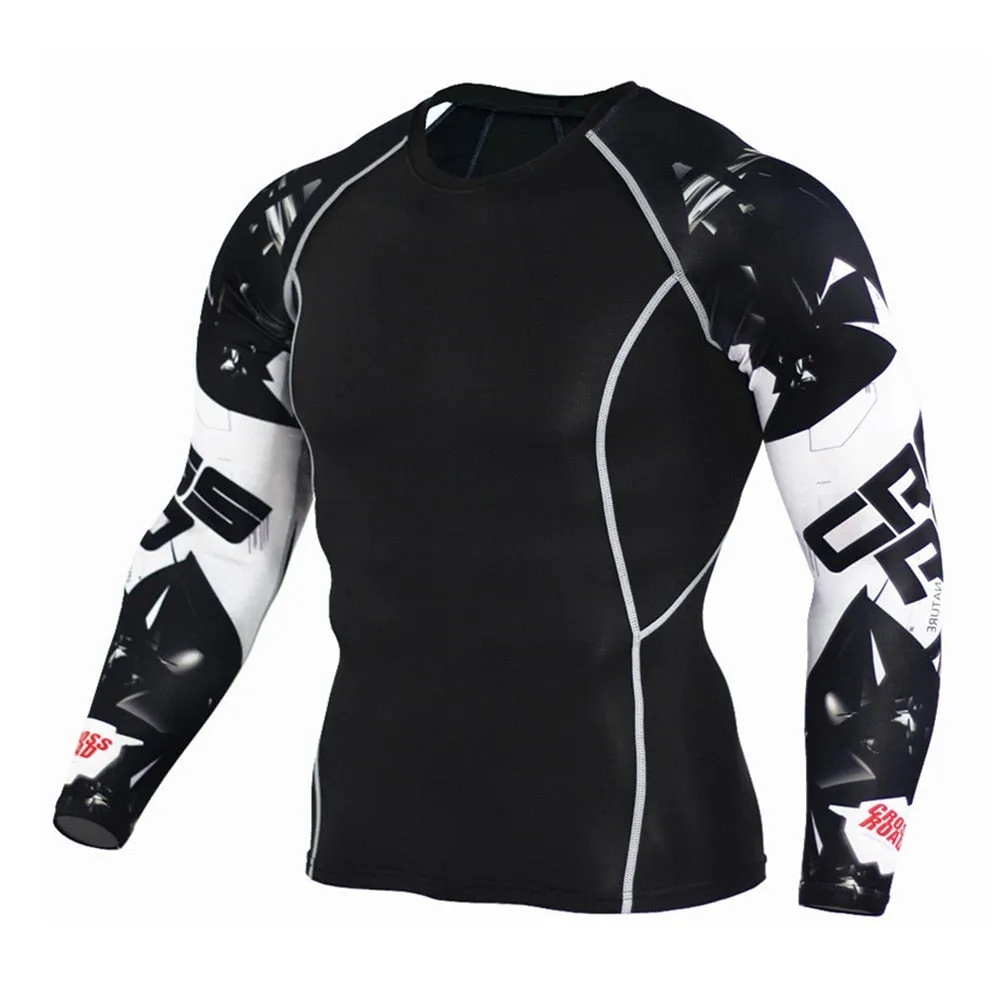 HEROBIKER Men Motorcycle Jacket  Pants Quick Dry Sport Suit Running T-shirt Set  Breathable Tight Long Tops &amp; Pants for Summer
