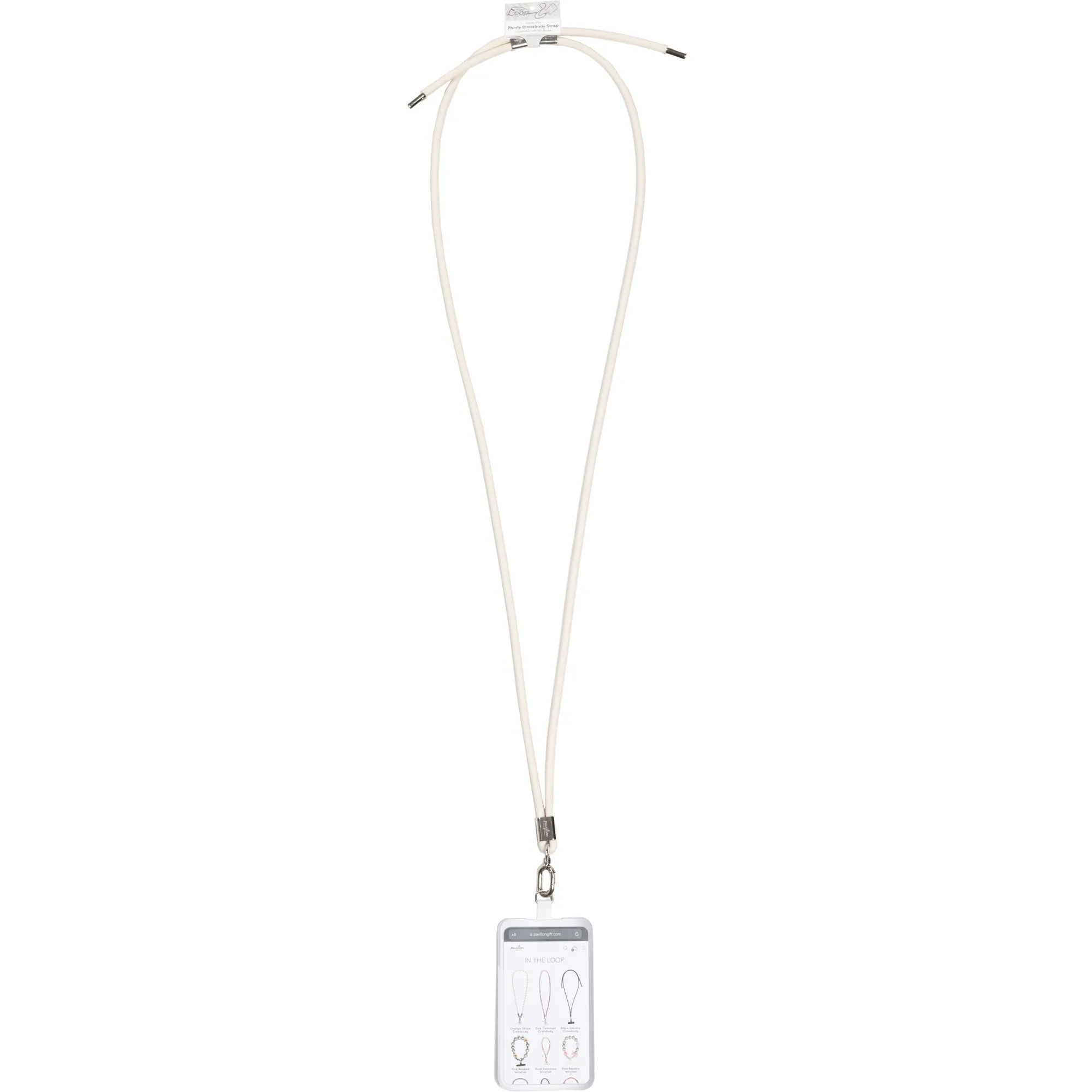 Ivory Adjustable Silicone Crossbody Phone Lanyard