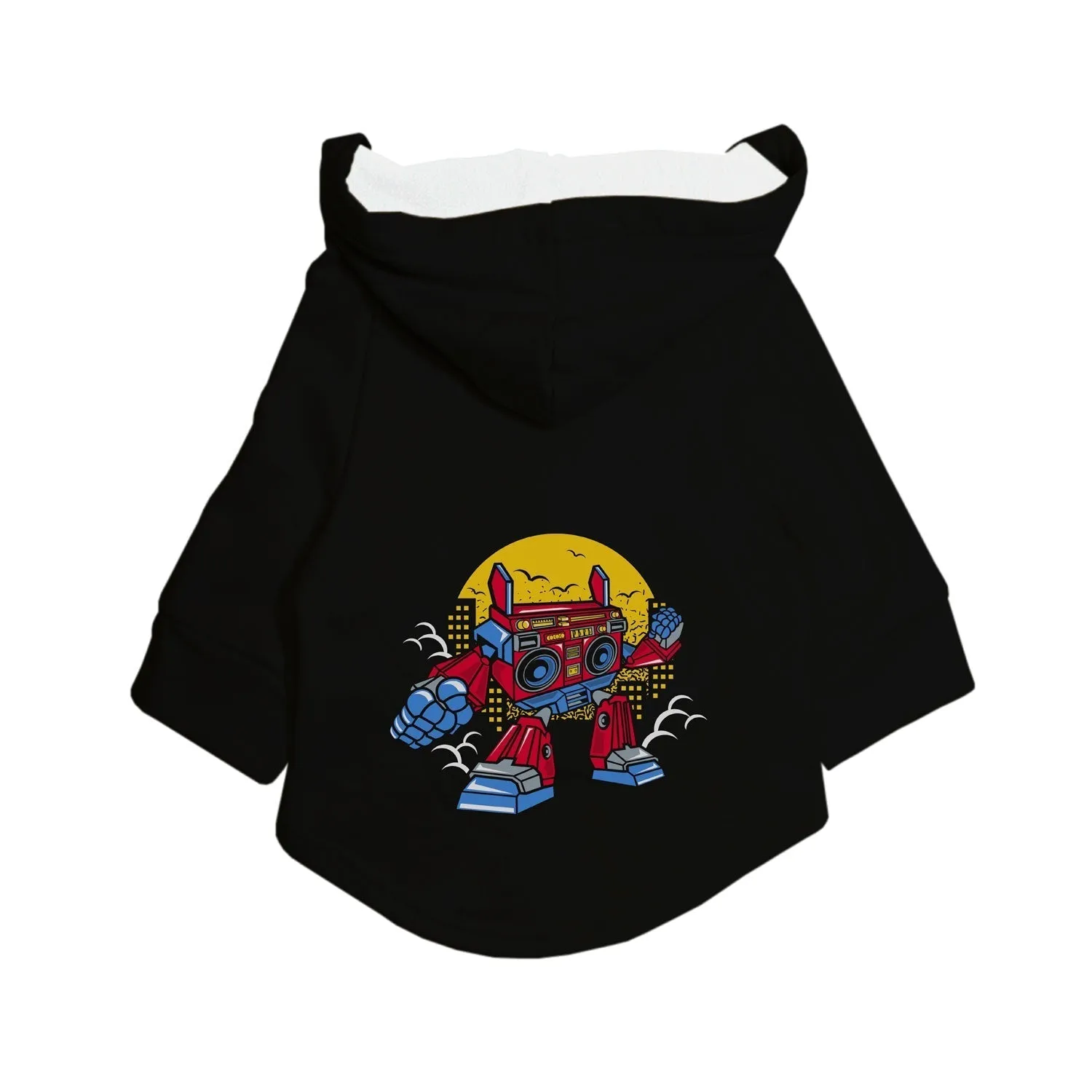 "Boombox Robot" Printed Dog Hoodie Jacket